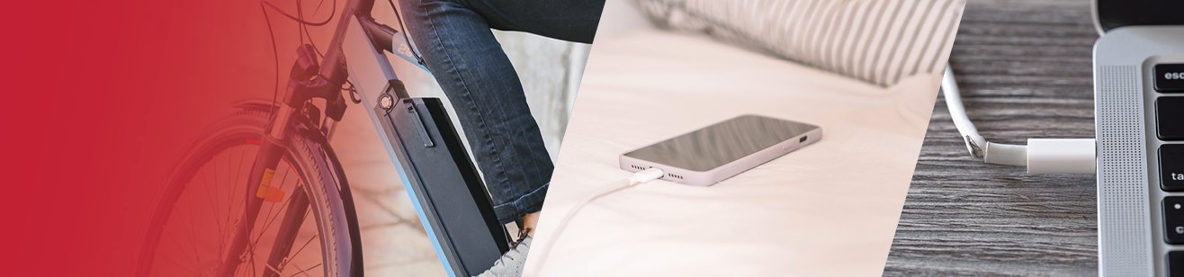 Image of laptop cord and lithium battery